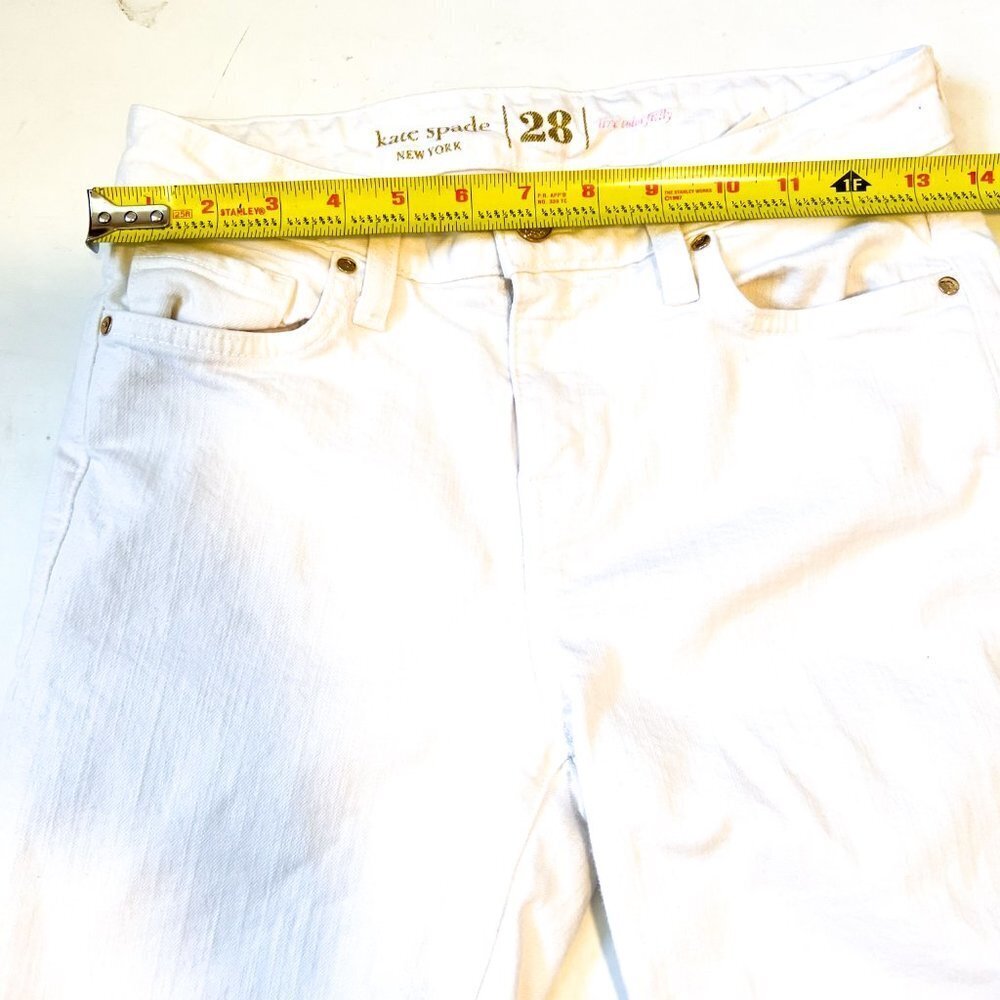 kate spade Live Colorfully white skinny jeans Size 28 - Picture 10 of 12